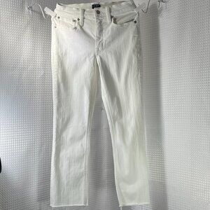 J. Crew Mid-Rise Flare Crop Jeans- White size 25